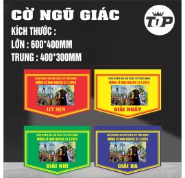 Cờ Lưu Niệm Ngũ Giác 40x60cm